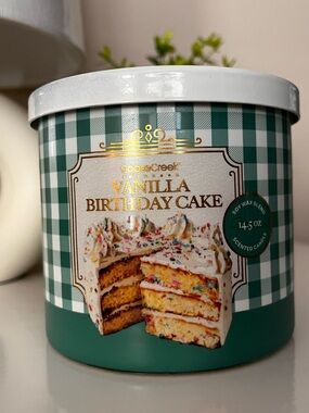 NWT Goose Creek 3 Wick Candle, Vanilla Birthday Cake Scent